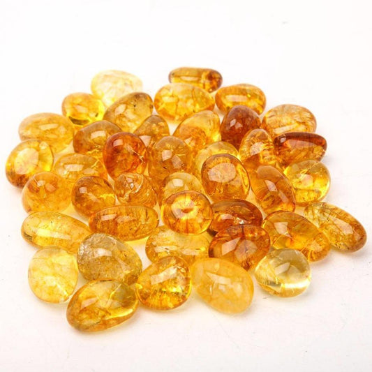 0.1kg Crack Citrine Tumbles Crystal wholesale suppliers