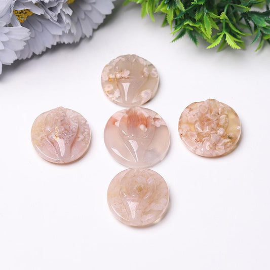 1.5" Flower Agate Crystal Carvings Crystal wholesale suppliers