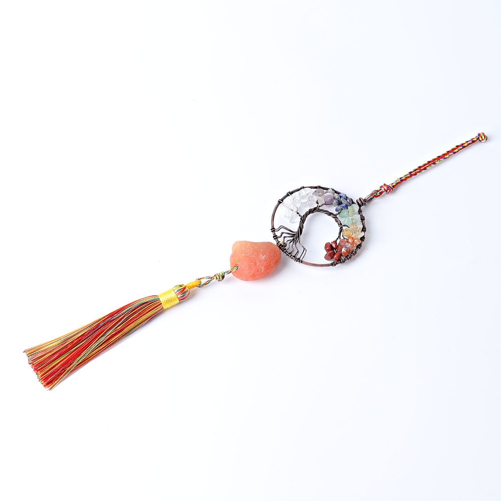 Chakra Life Tree Hanging Ornament with Tassel Crystal wholesale suppliers