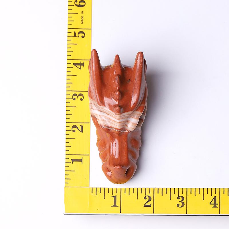 3" Red Jasper Dragon Head Crystal Carvings Crystal wholesale suppliers