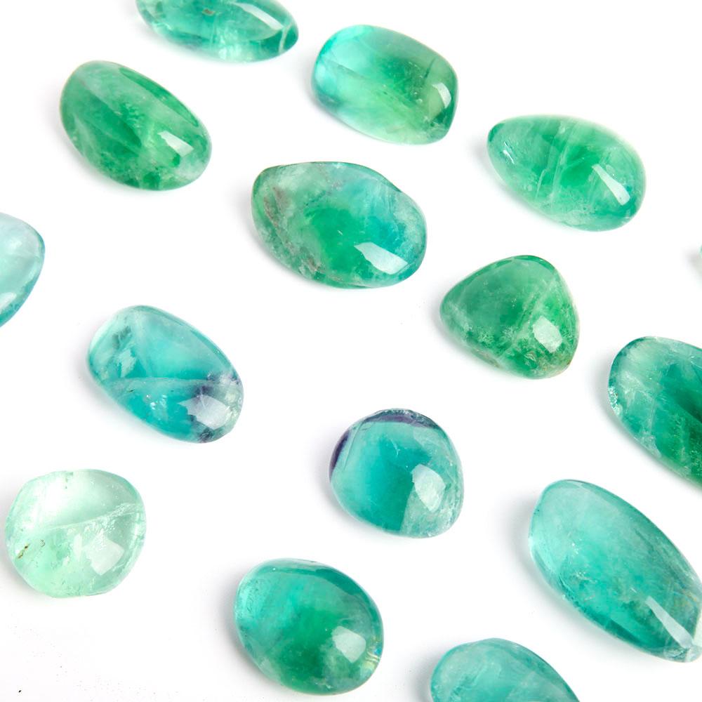 0.1kg Green Fluorite Crystal Tumbles Crystal wholesale suppliers