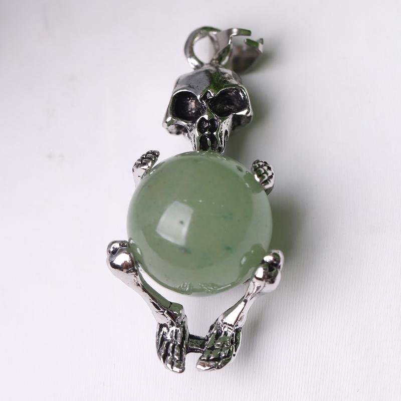 Wholesale Silver Skeleton Wrapped Round Ball Crystal Pendant Crystal wholesale suppliers