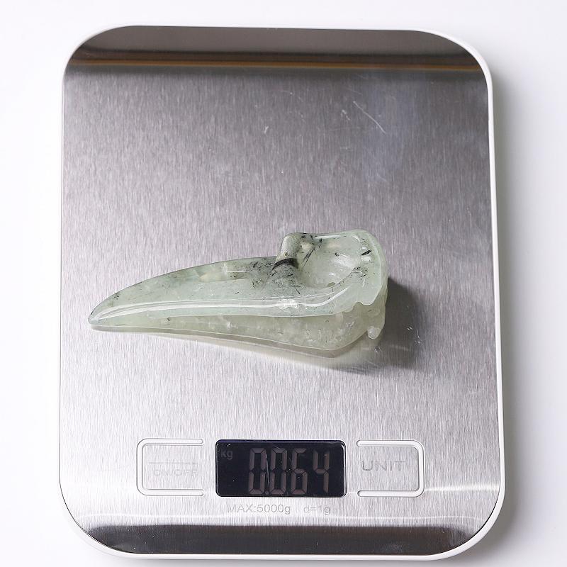 3.5" Natural Prehnite Crow Skull Head Healing Carving Epidote Crystal wholesale suppliers