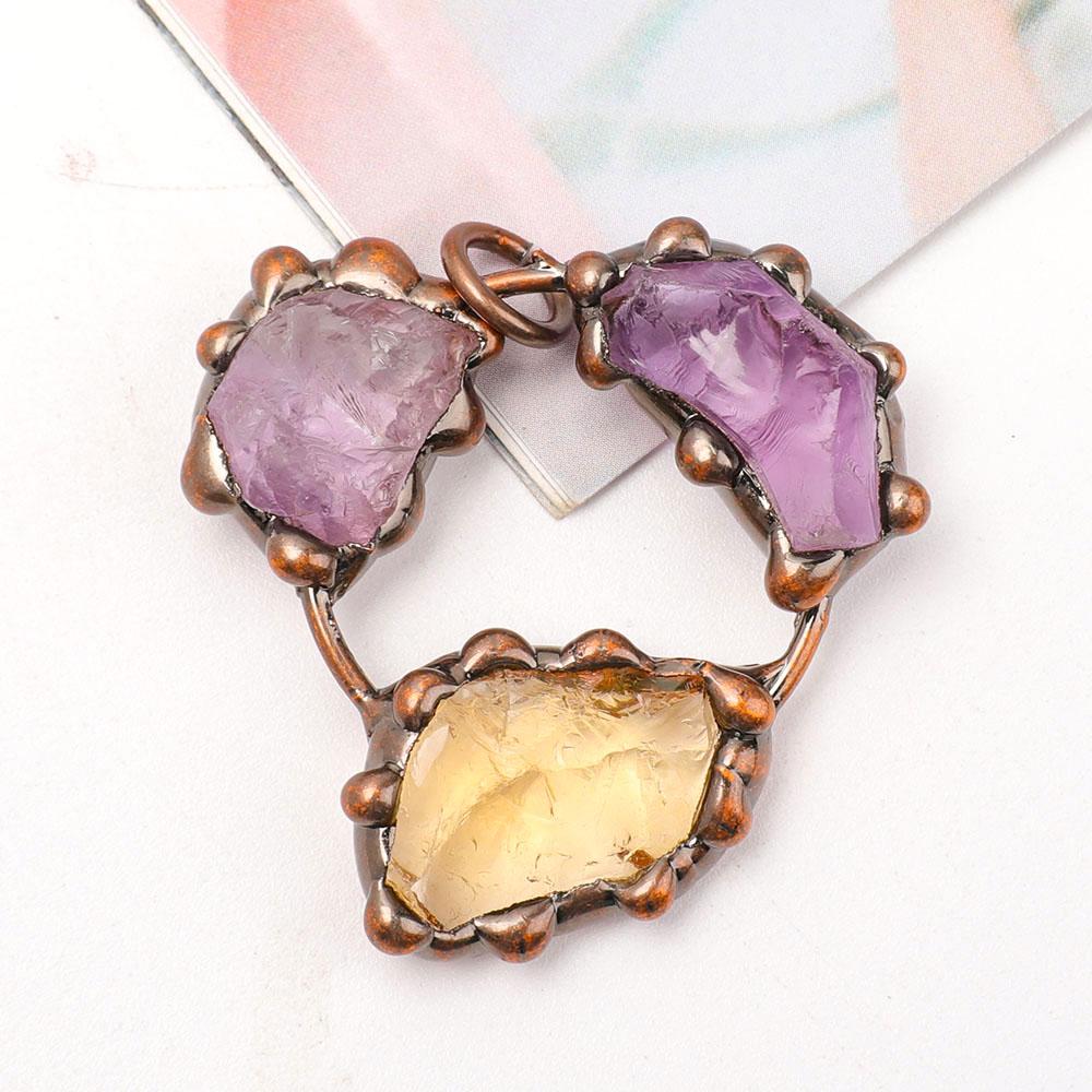 Raw Amethyst Citrine Stone Pendant Crystal wholesale suppliers