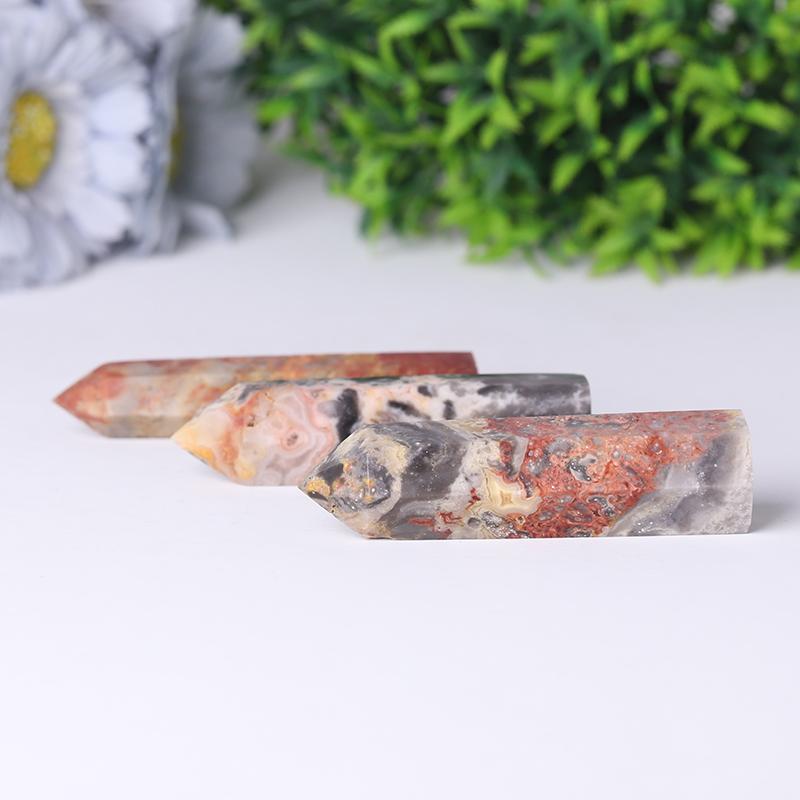 Natural Crystal Healing Wand Gemstone Point Crazy Agate Point Crystal wholesale suppliers