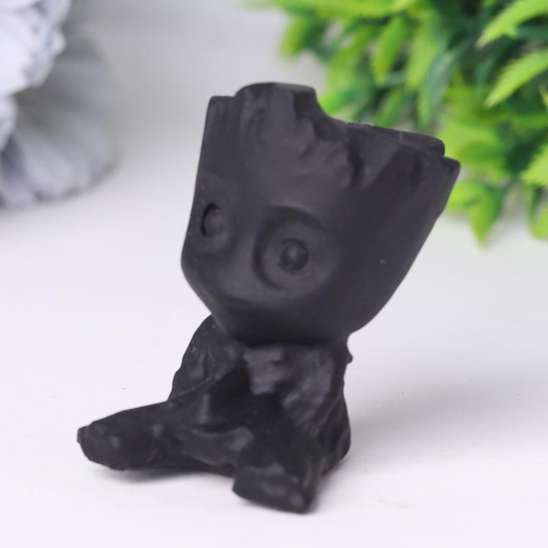 Black Obsidian Groot Crystal Carvings Crystal wholesale suppliers