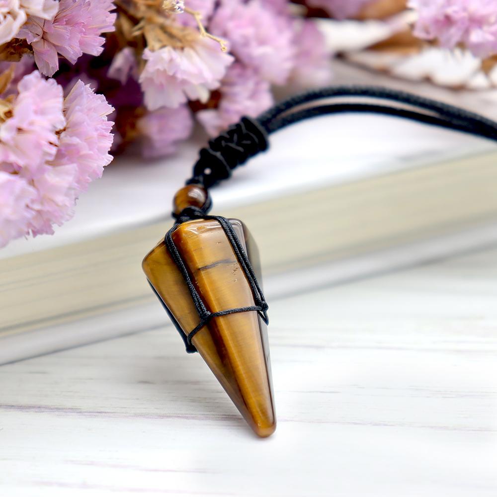 Arrow Shaped Obsidian Quartz Crystal Stone Necklace Crystal wholesale suppliers