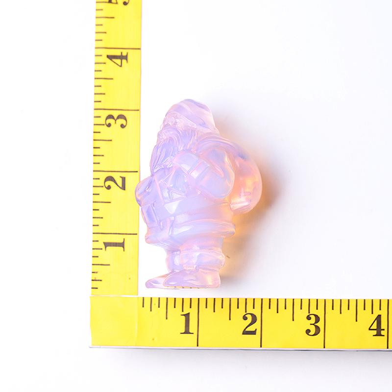 3" Pink Opalite Santa Claus Crystal Carvings for Christmas Crystal wholesale suppliers