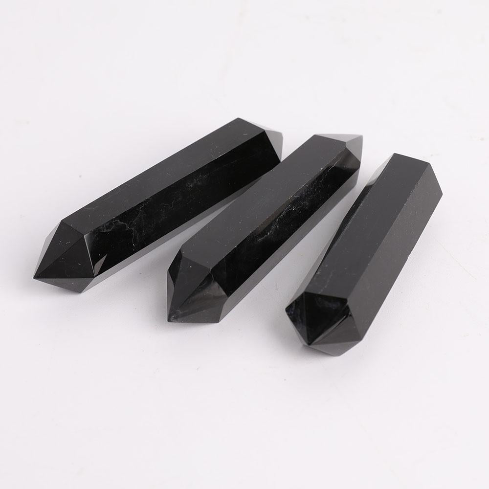 Black Obsidian Double Terminated Points Crystal wholesale suppliers