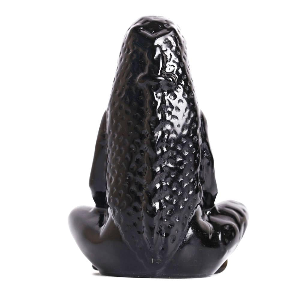 Black Obsidian Earth Mother Goddess Crystal Carving Statue