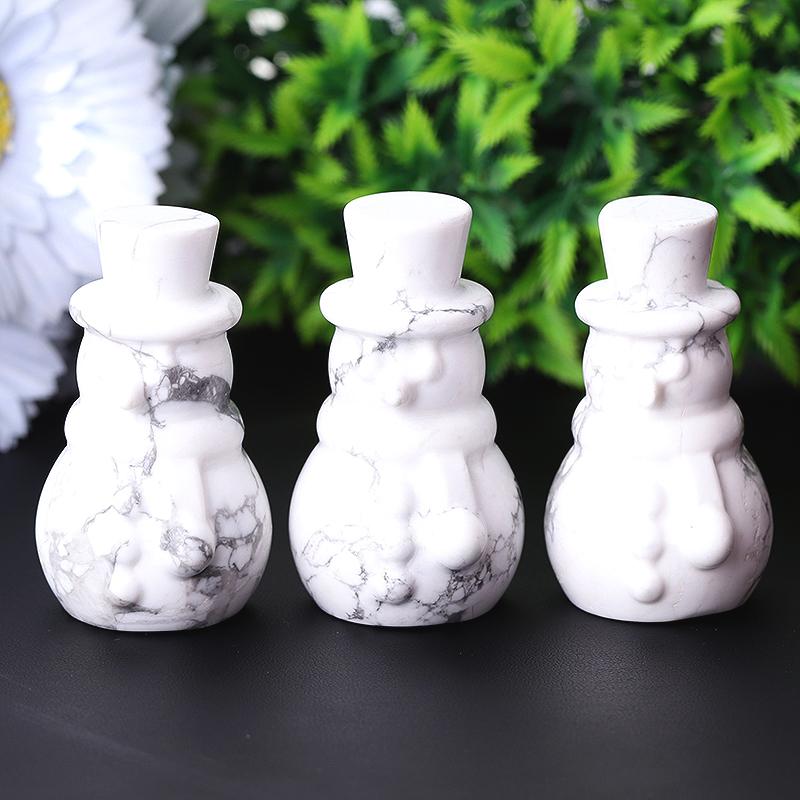 2.35" Howlite Snowman Crystal Carvings Crystal wholesale suppliers