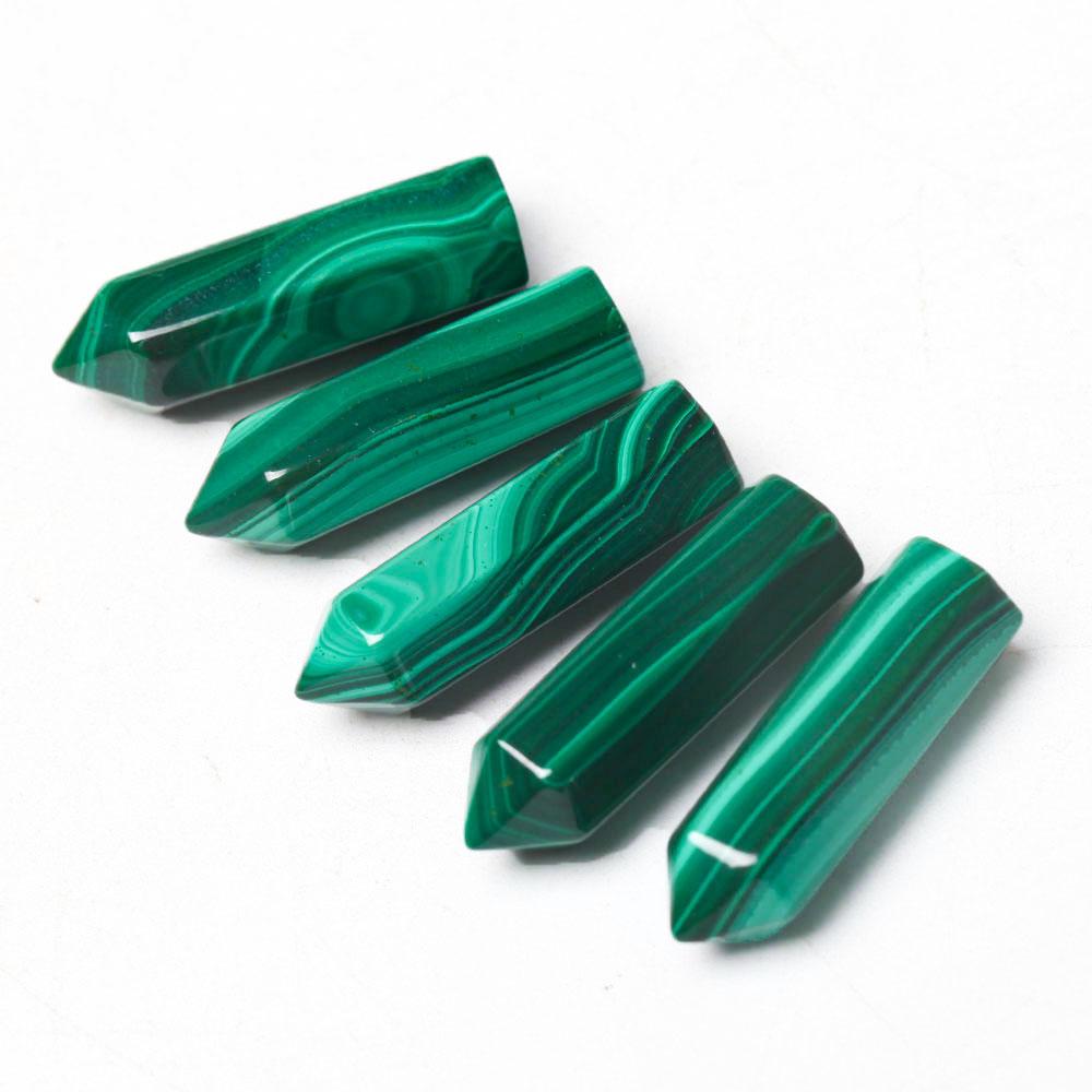 1" Natural Malachite Crystal Tiny Points For DIY Discount Crystal wholesale suppliers