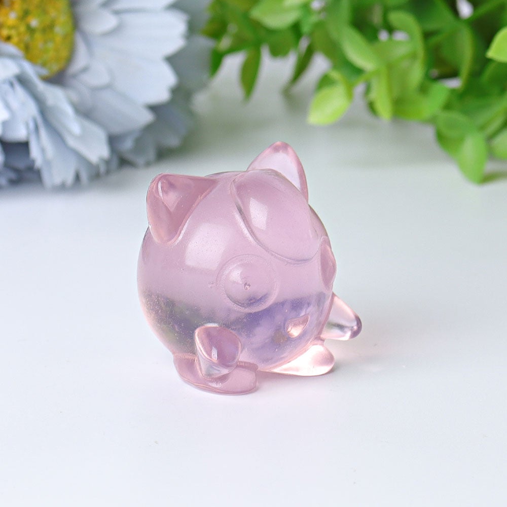 1.6" Pink Opalite Jiggly Puff Crystal Carvings Crystal wholesale suppliers