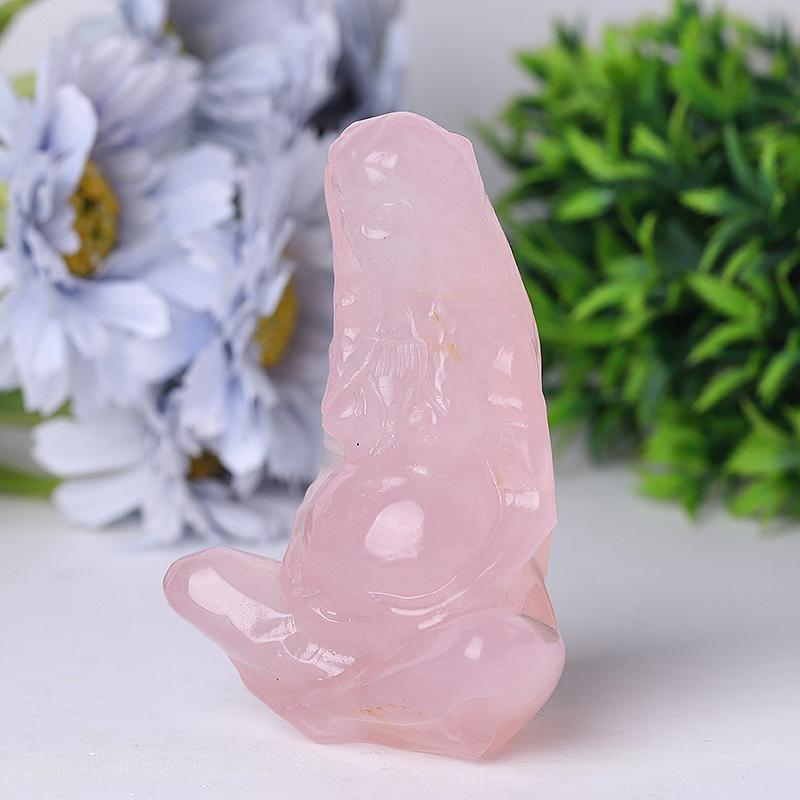 3.9" Rose Quartz Mother Earth Crystal Carvings Crystal wholesale suppliers