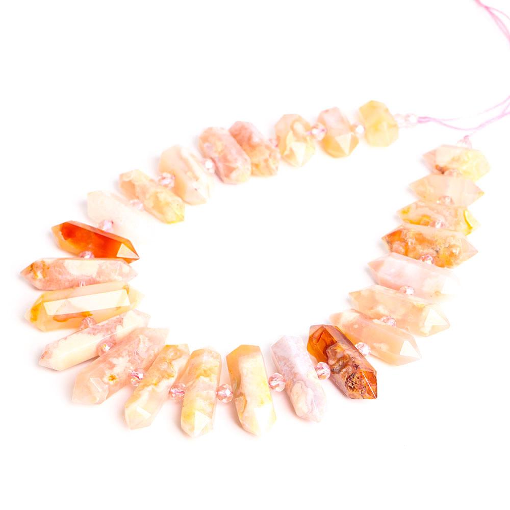 Flower Agate Crystal Point Chain String for DIY Crystal wholesale suppliers