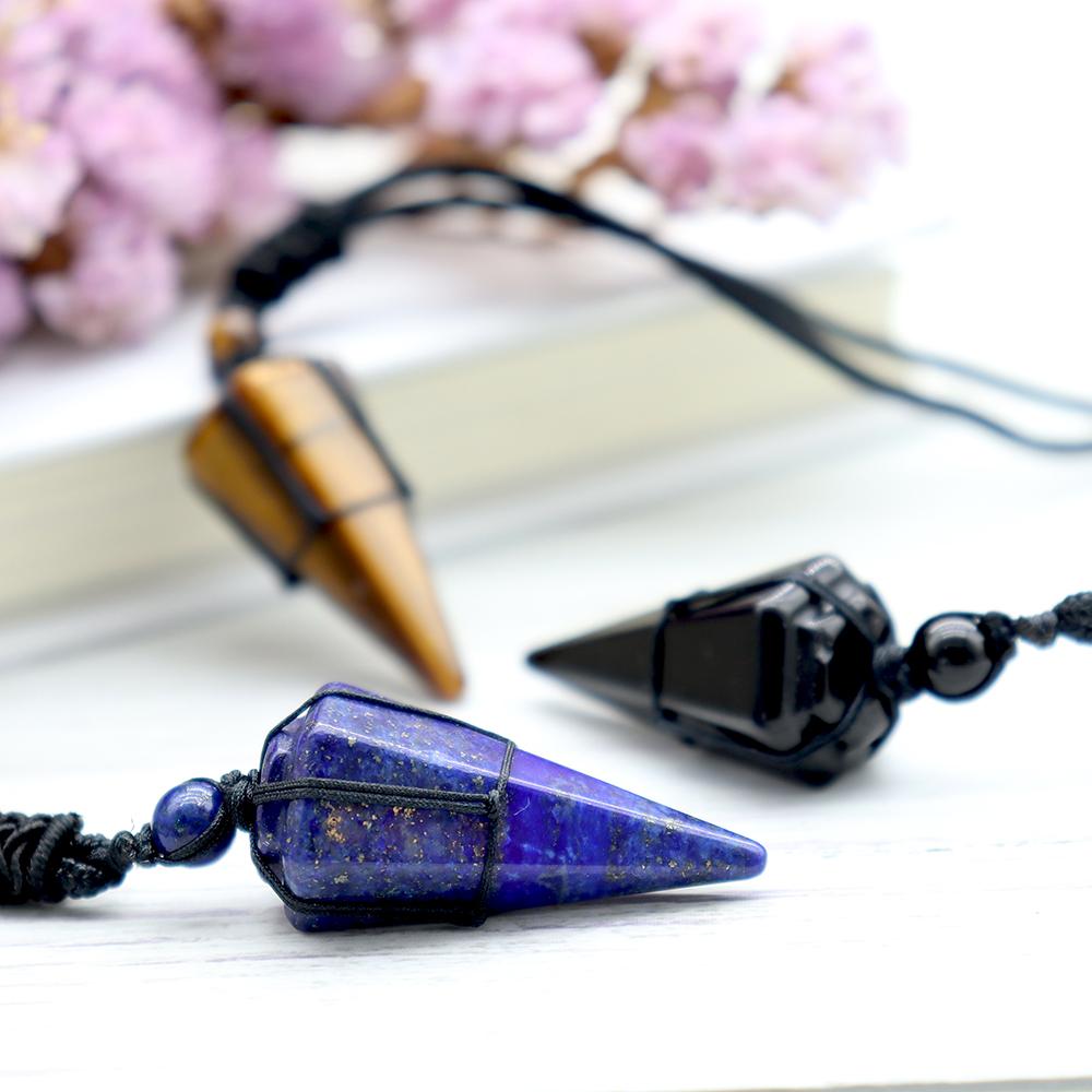 Arrow Shaped Obsidian Quartz Crystal Stone Necklace Crystal wholesale suppliers