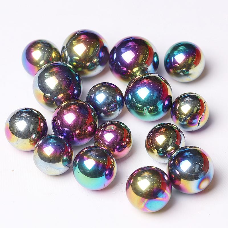 High Quality Titanium Aura Crystal Spheres Crystal Balls for Healing Crystal wholesale suppliers