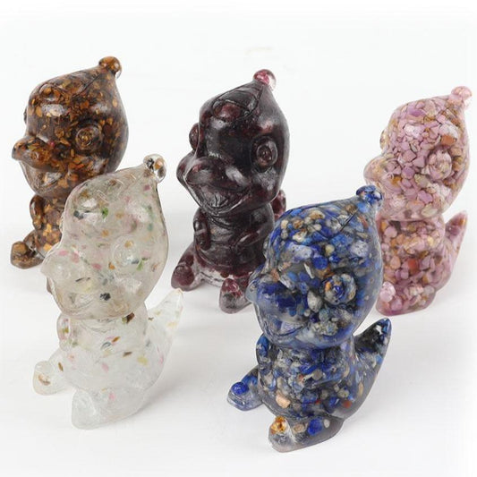 Dinosaur Crystal Chips Resin Figurine Decor