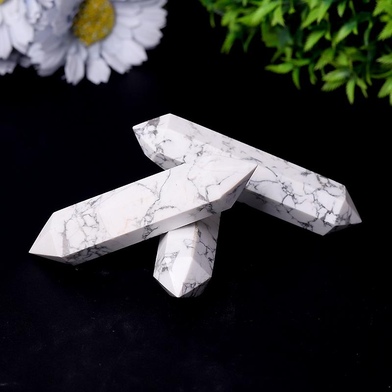 Howlite Double Terminated Points Healing Tower Crystal wholesale suppliers