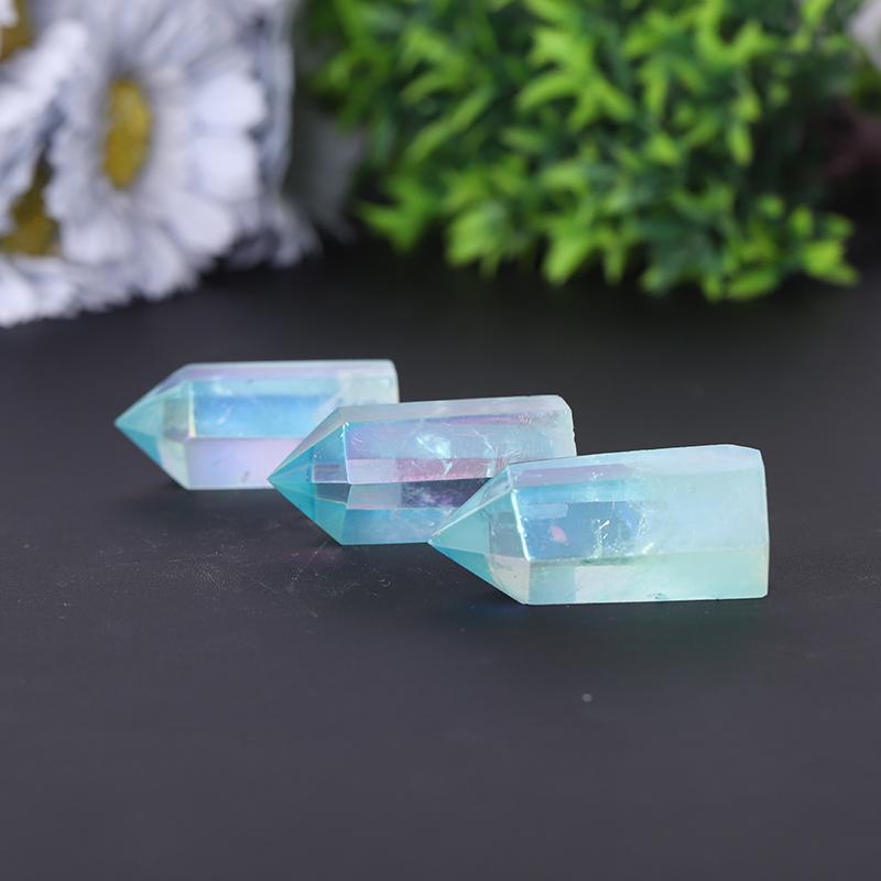 Wholesale Natural Blue Angel Aura Clear Quartz Crystal Points Healing Crystals Crystal wholesale suppliers