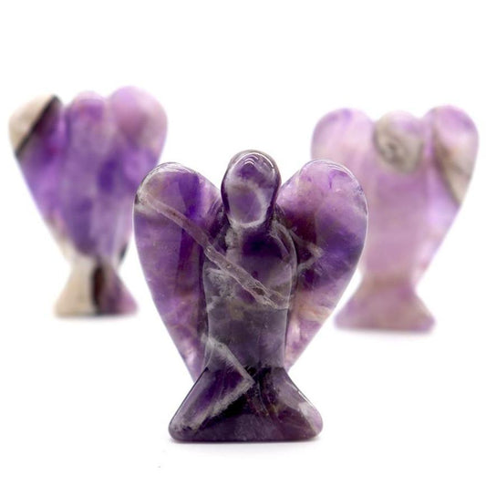 Crystal Gemstone Carved Pocket Crystal Guardian Angel Figurines 3 inch Crystal wholesale suppliers