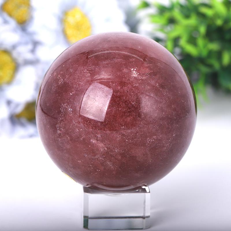 2.0"-4.5" Strawberry Quartz Sphere Crystal wholesale suppliers