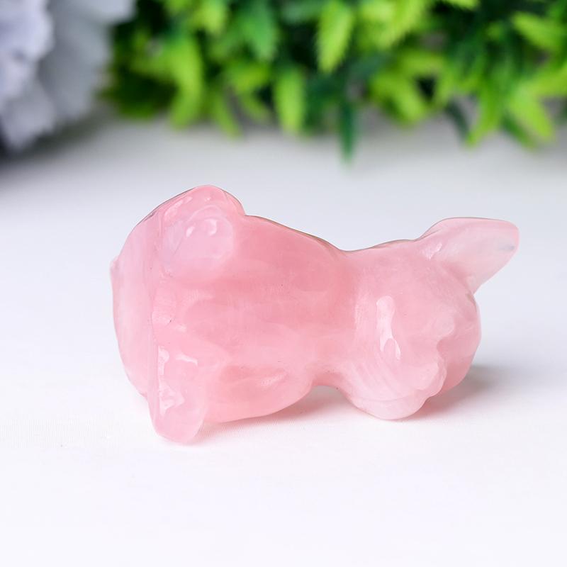 Rose Quartz Dog Crystal Carvings Crystal wholesale suppliers