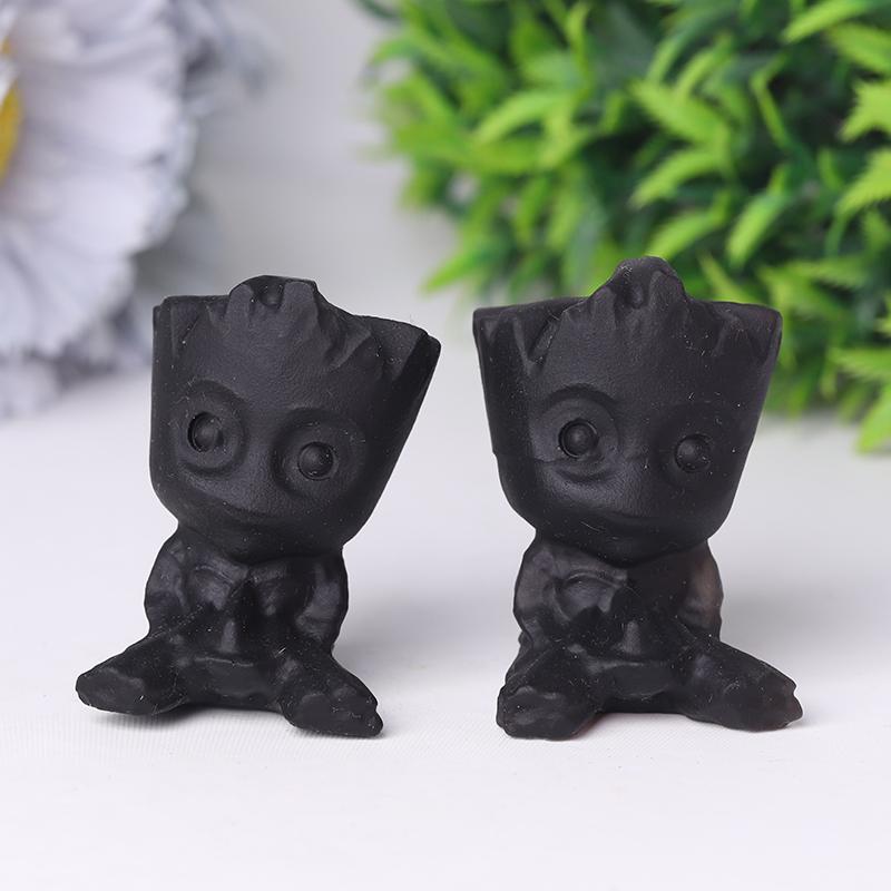 Black Obsidian Groot Crystal Carvings Crystal wholesale suppliers