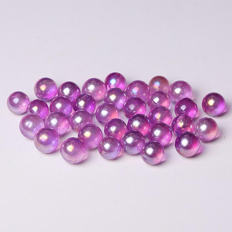 0.5-0.7'' High Quality Purple Aura Crystal Spheres Crystal Balls for Healing Crystal wholesale suppliers