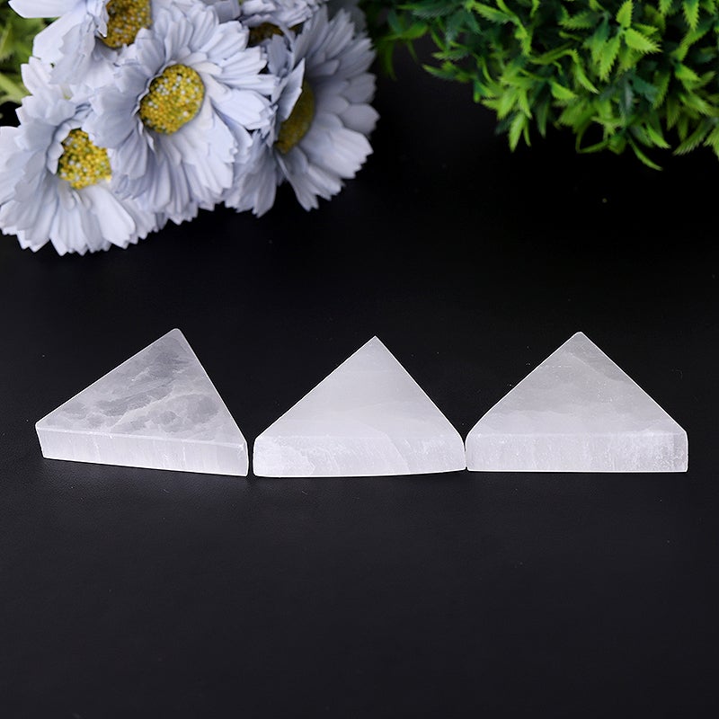 2" Triangle Selenite Slab Crystal Charging Plate Crystal wholesale suppliers