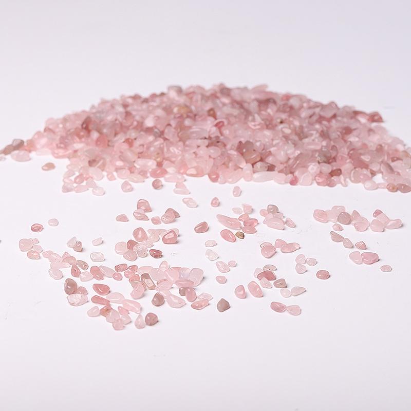 0.1kg Different Size High Quality Natural Rose Quartz Chips Crystal Chips for Decoration Crystal wholesale suppliers