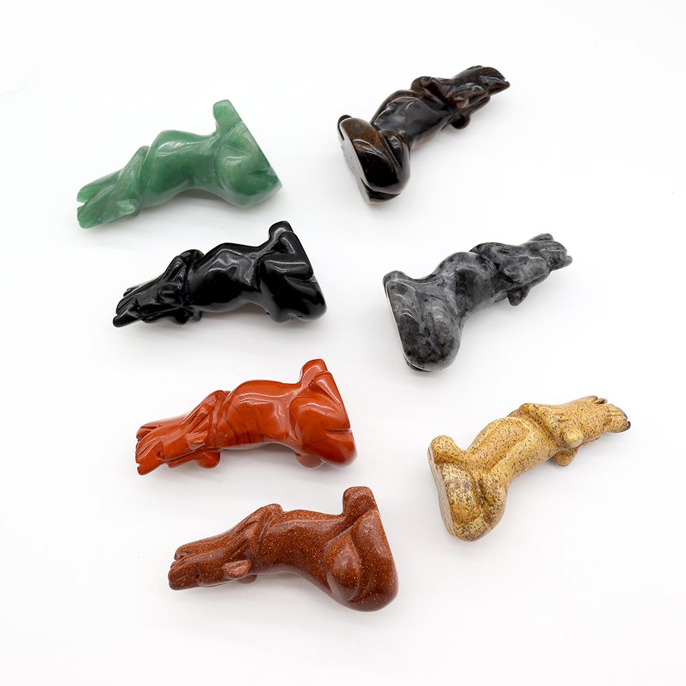 Hand carved wolf shaped crystal animal carving crafts Crystal wholesale suppliers