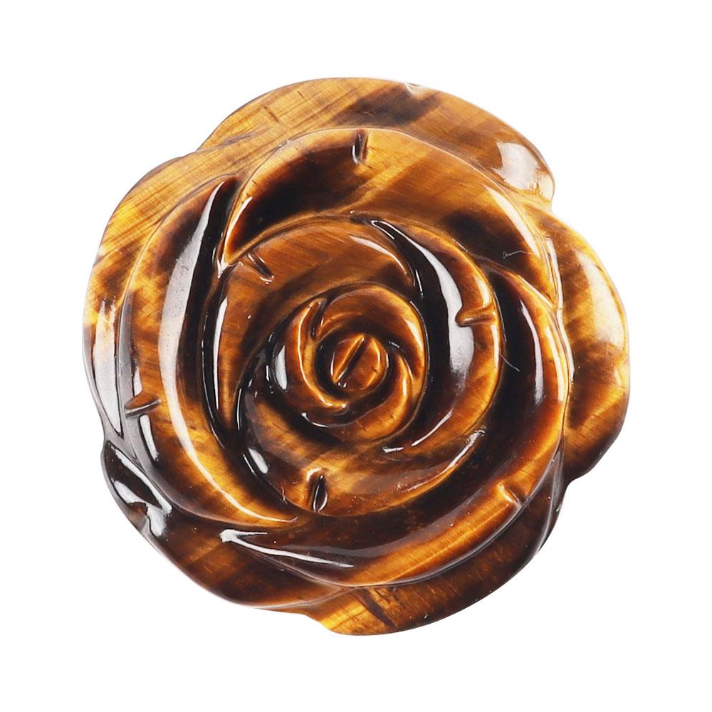 Crystal Flower Pocket Stone Hand Carved Gemstone Flower Healing Crystal Rose Flower For Sale Crystal wholesale suppliers