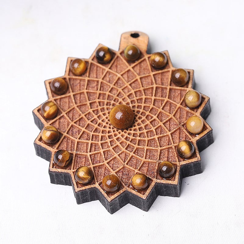 Wooden Chakra Crystal Pendant Crystal wholesale suppliers