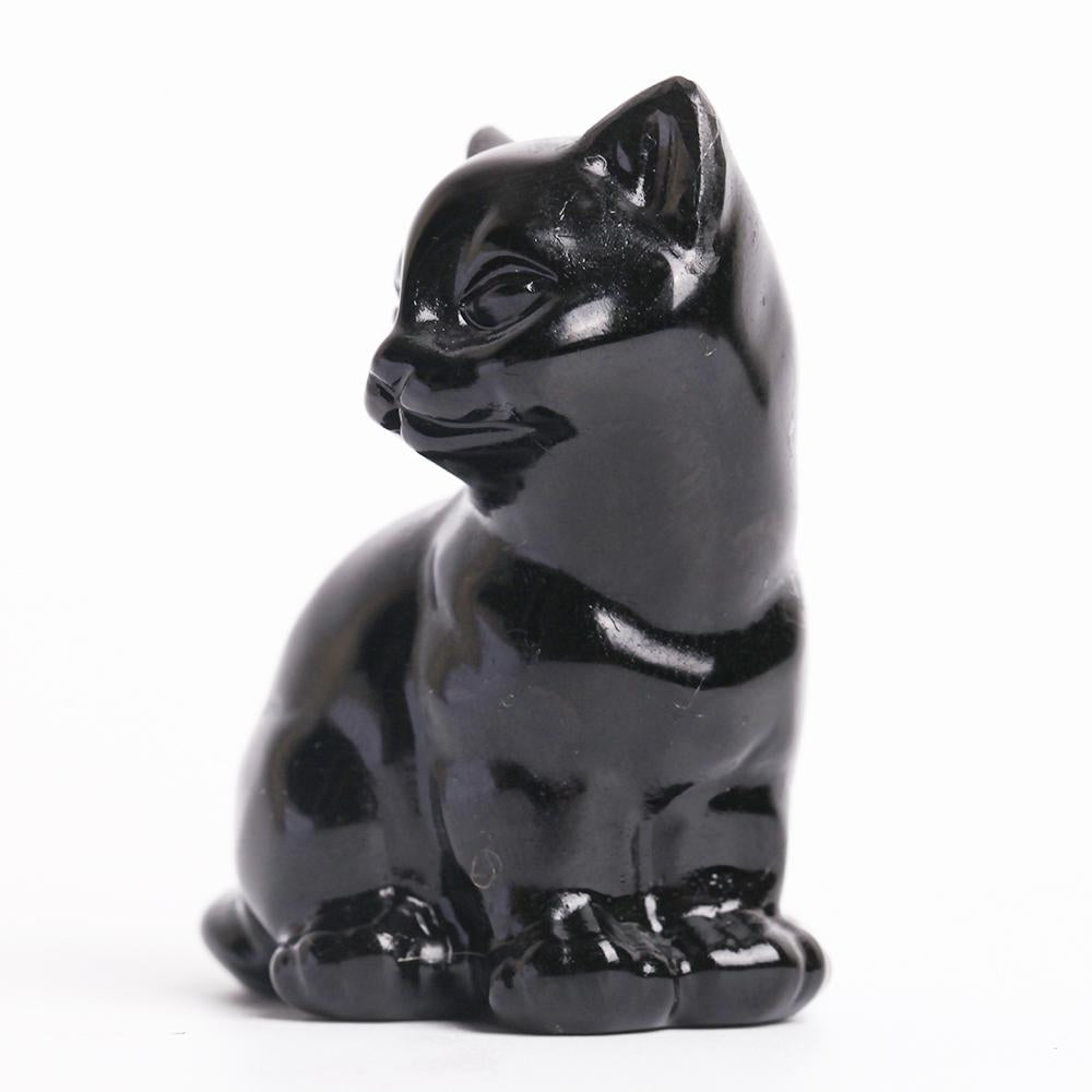 Black Obsidian Crystal Carving Cat Crystal wholesale suppliers