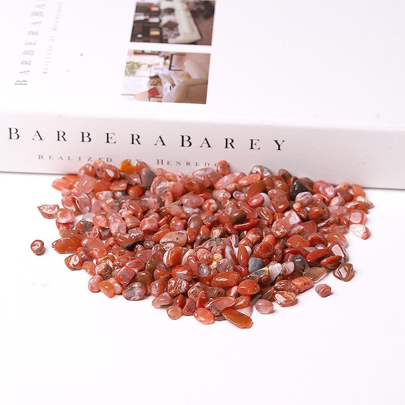 0.1kg Different Size Natural Carnelian Chips Crystal Chips for Decoration Crystal wholesale suppliers