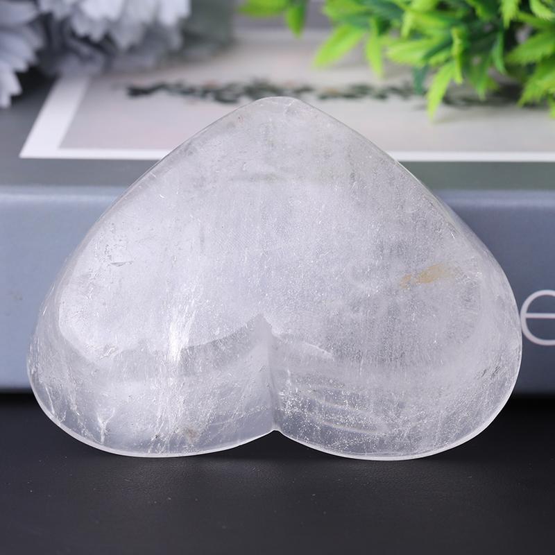 3.5" Clear Quartz Heart Shape Bowl Crystal Carvings Crystal wholesale suppliers