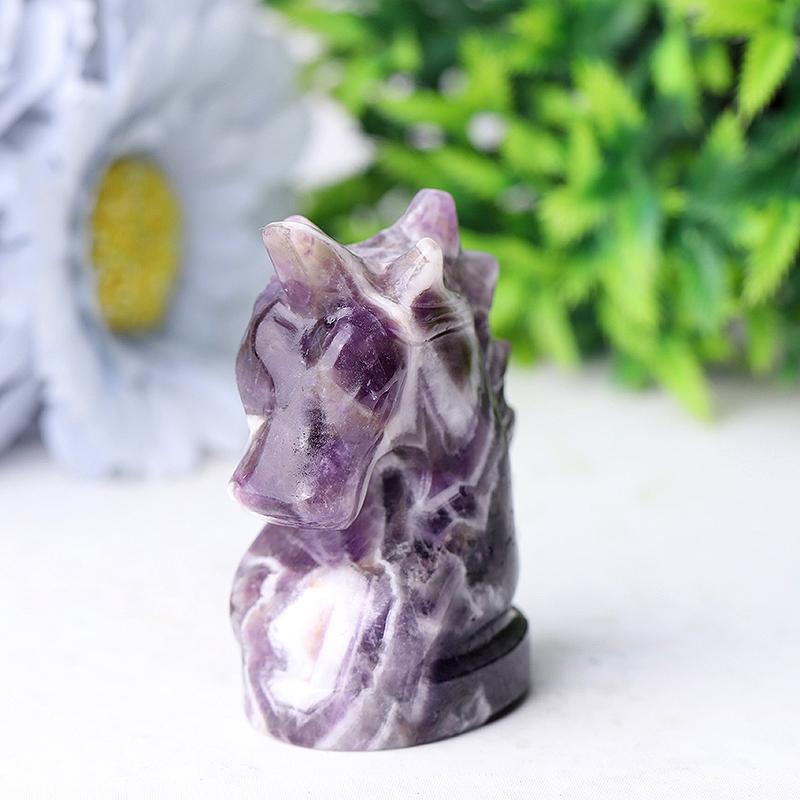 2.3" Dream Amethyst Unicorn Crystal Carvings Crystal wholesale suppliers