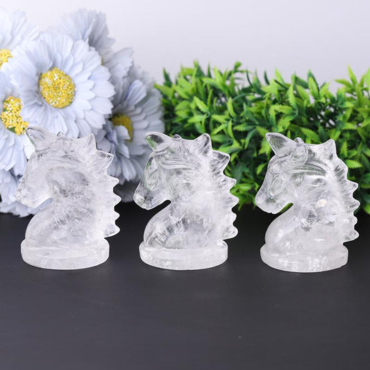 3" Clear Quartz Unicorn Crystal Carvings Crystal wholesale suppliers