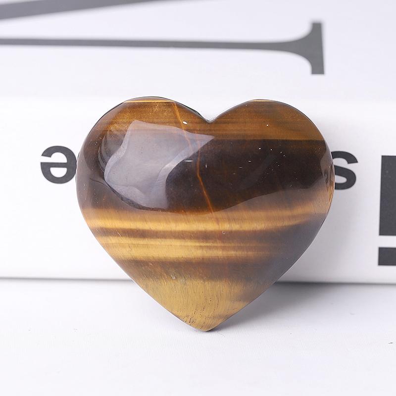 2" Tiger's Eye Heart Crystal Carvings Crystal wholesale suppliers