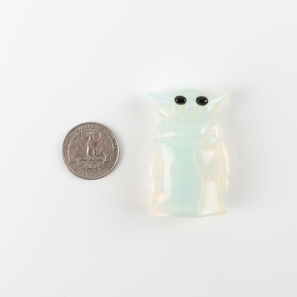 Opalite Crystal Carving Yoda