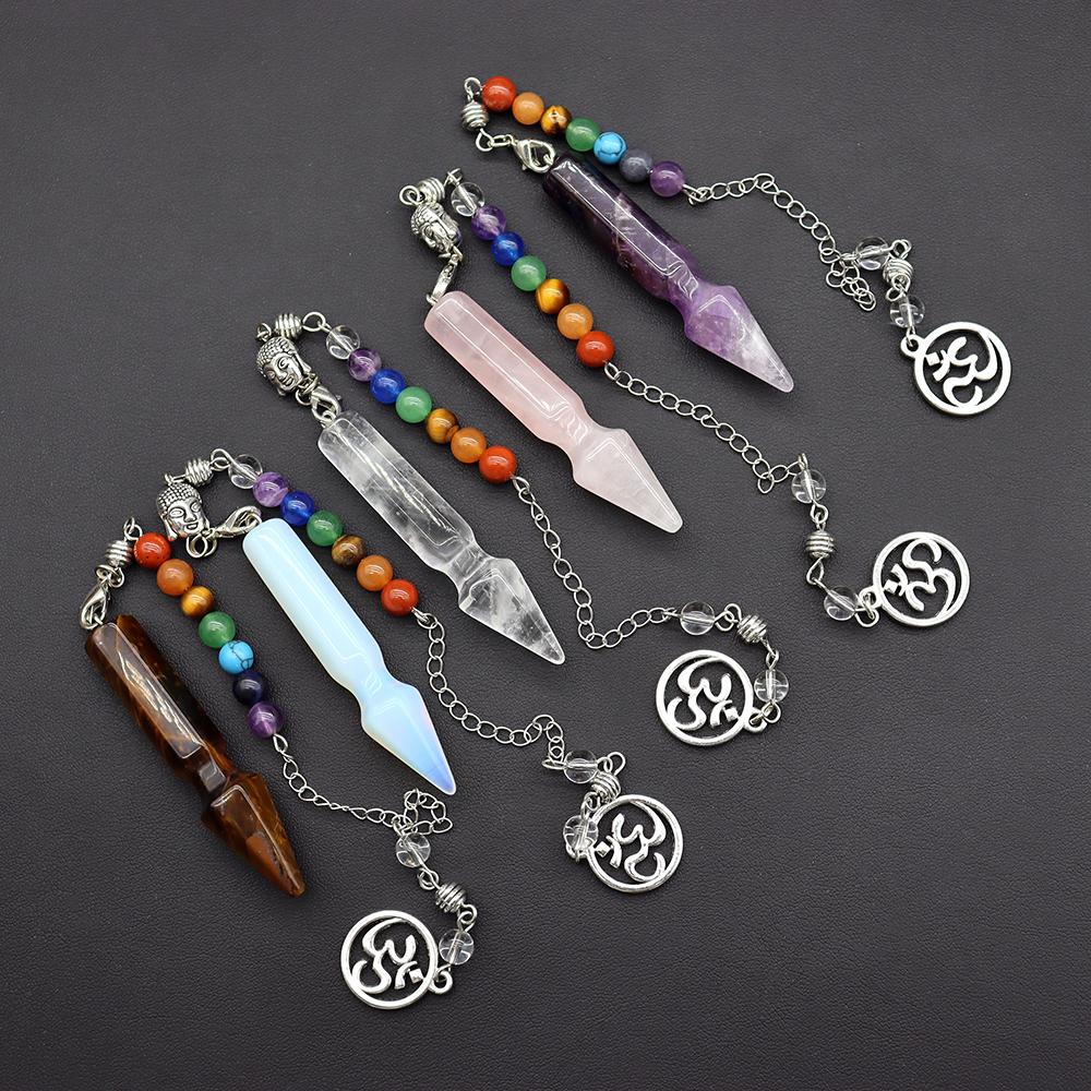 7 Chakra Healing Crystal Dowsing Pendulum Reiki Balance Meditation Jewelry Crystal wholesale suppliers