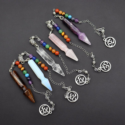 7 Chakra Healing Crystal Dowsing Pendulum Reiki Balance Meditation Jewelry Crystal wholesale suppliers