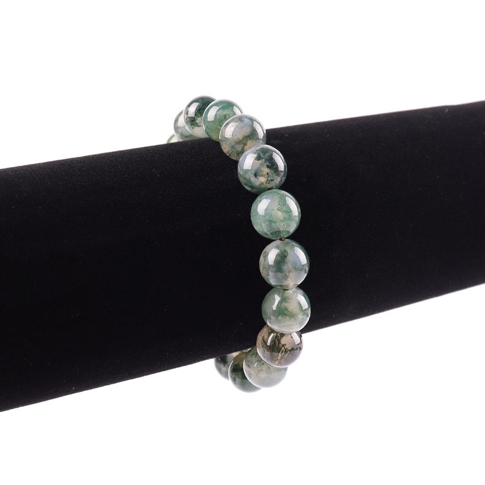 10mm Moss Agate Bracelet Crystal wholesale suppliers