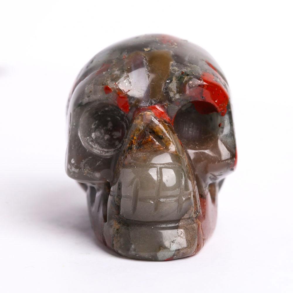 2" African Blood Stone Crystal Skull Carvings Crystal wholesale suppliers