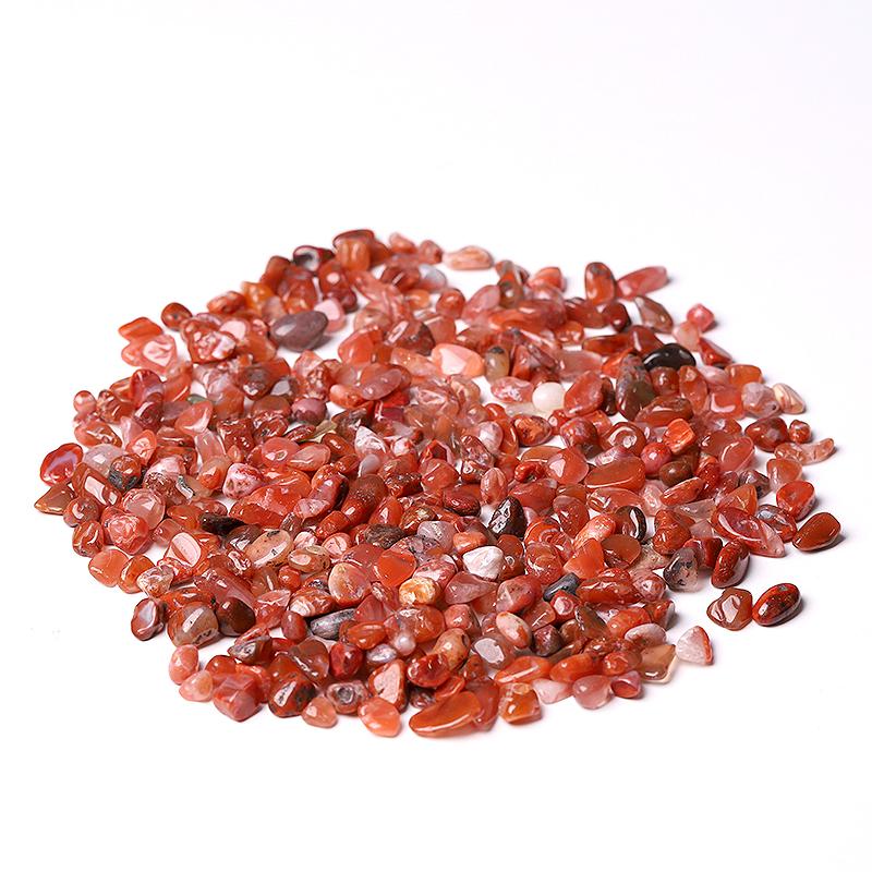 0.1kg Different Size Natural Carnelian Chips Crystal Chips for Decoration Crystal wholesale suppliers