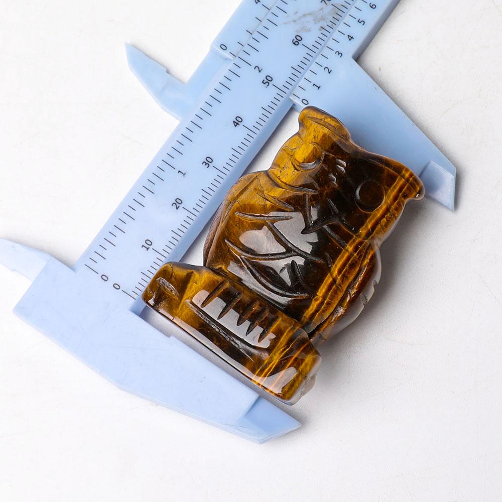 2.0" Tiger Eye Owl Figurine Crystal Carvings Crystal wholesale suppliers