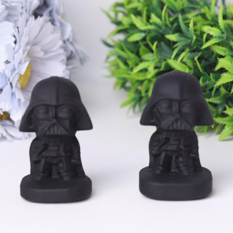 2.5" Black Obsidian Darth Vader Crystal Carvings Crystal wholesale suppliers