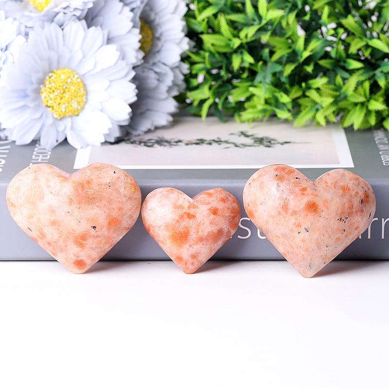 1.8"-2.5" Golden Strawberry Quartz Heart Shape Crystal Carvings Crystal wholesale suppliers