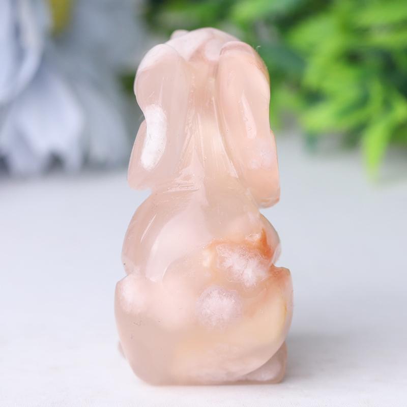 2" Flower Agate Elephant Crystal Carvings Crystal wholesale suppliers